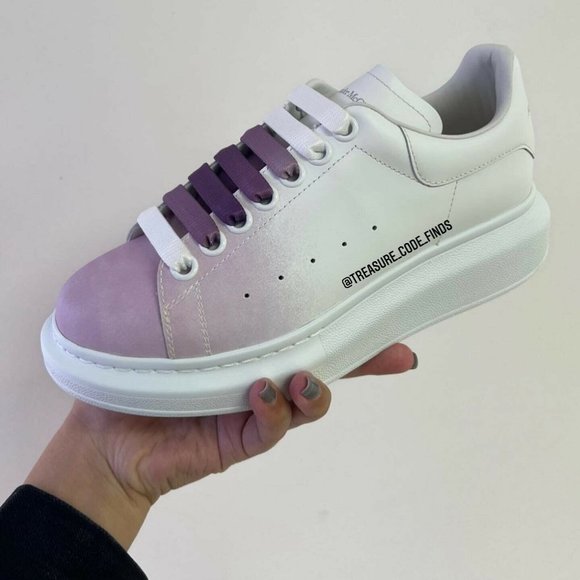 RARE Alexander McQueen Ombre Color Changing Oversized Platform Purple Sneaker 37 - Picture 2 of 10